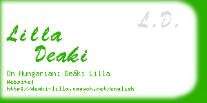 lilla deaki business card